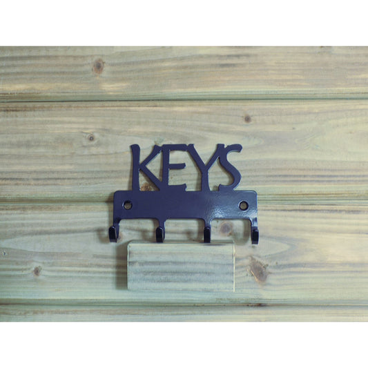 black metal “Keys” wall key holder made in ireland