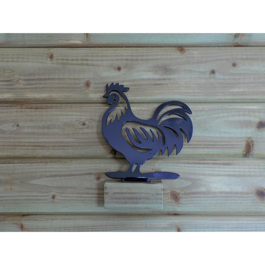black metal cockerel post topper made in ireland