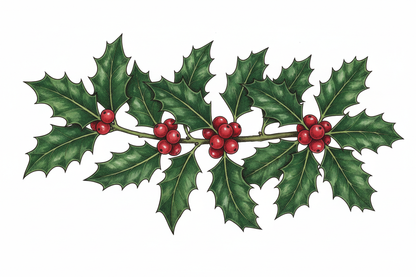 holly with red berry