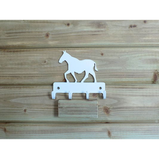 white metal horse wall key holder for keys powder coated steel
