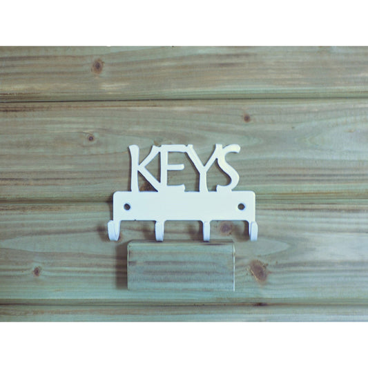 white powder coated steel keys wall hook organizer