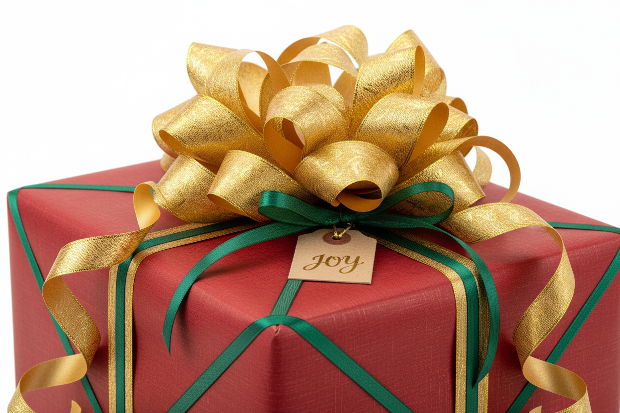 present with joy label